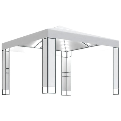 Cenador Con Doble Techo Y Tira De Luces Led 3X3 M