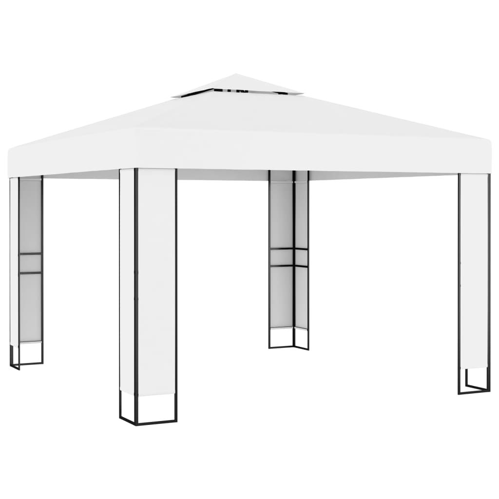 Cenador Con Doble Techo Y Tira De Luces Led 3X3 M