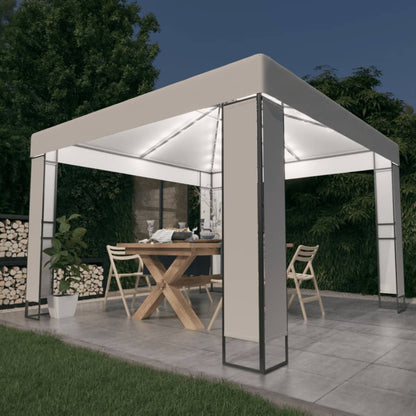 Cenador Con Doble Techo Y Tira De Luces Led 3X3 M