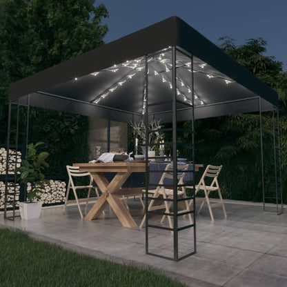 Carpa Cenador De Jardín Con Tira De Luz Led 3X3M 180 G/M²