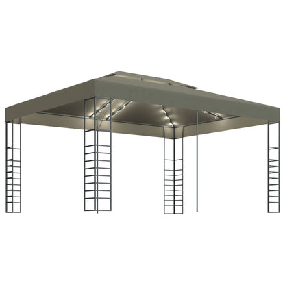 Carpa Cenador De Jardín Con Tira De Luz Led 3X4M 180 G/M²