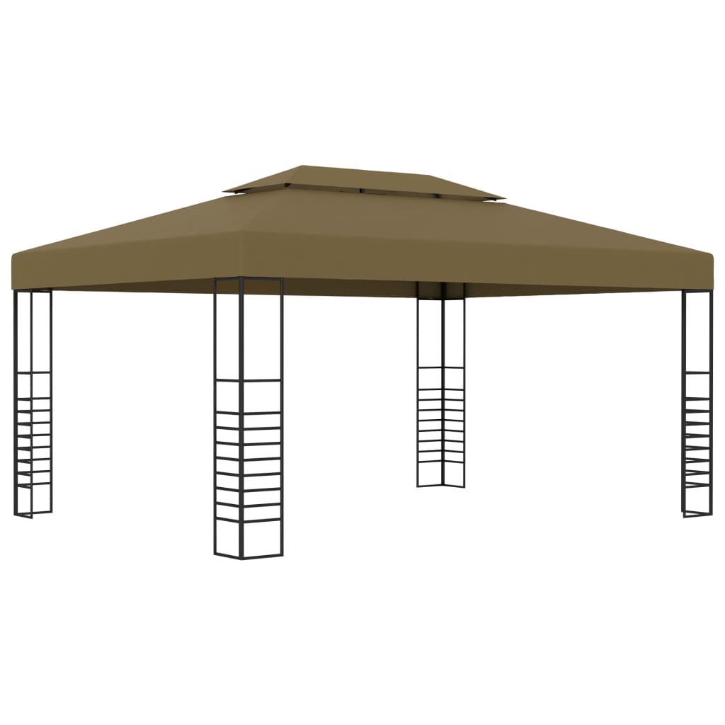 Carpa Cenador De Jardín Con Tira De Luz Led 3X4M 180 G/M²