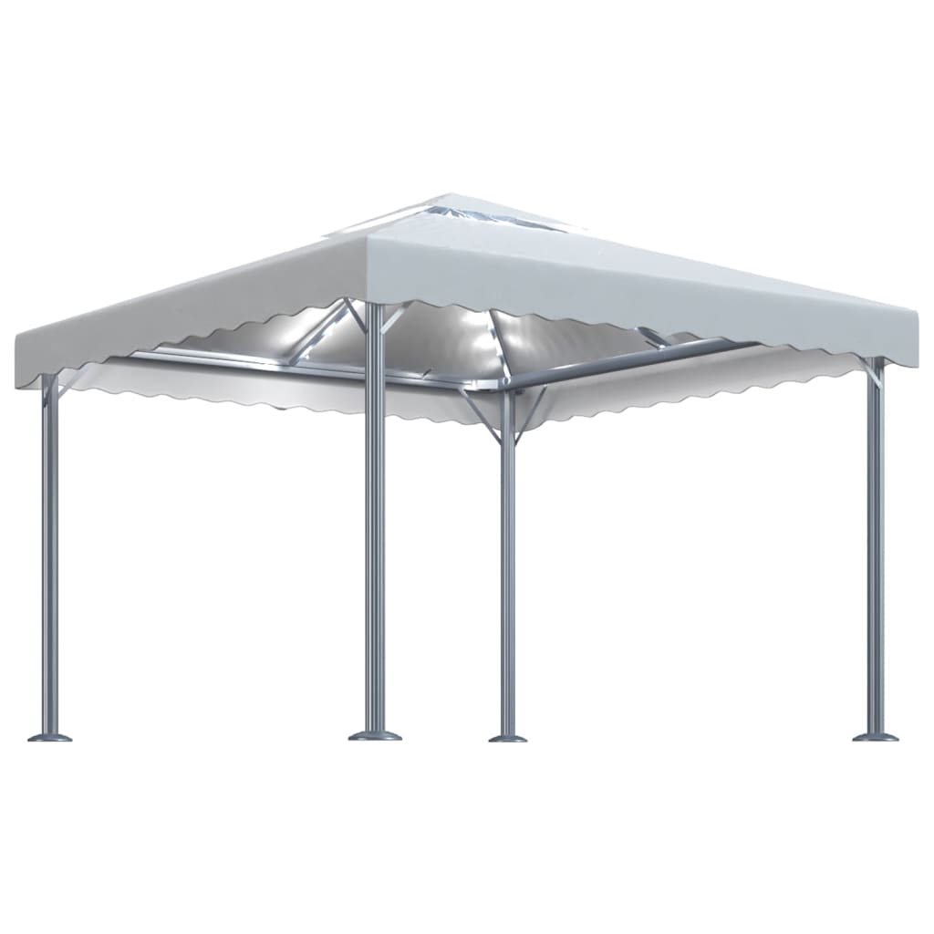 Cenador Con Tira De Luces Led Aluminio 300X300 Cm