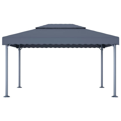 Cenador Con Tira De Luces Led Aluminio 400X300 Cm