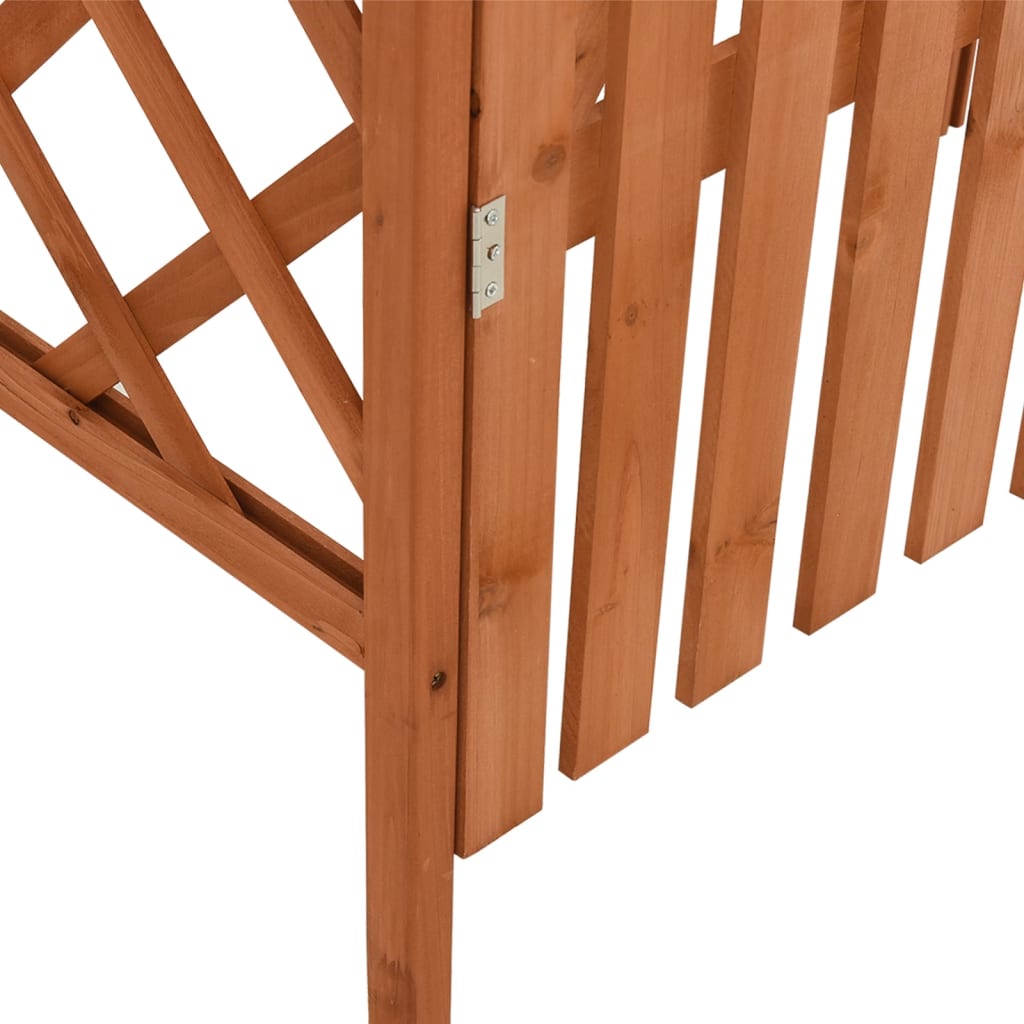 Pérgola Con Puerta Madera Maciza De Abeto 116X40X204 Cm
