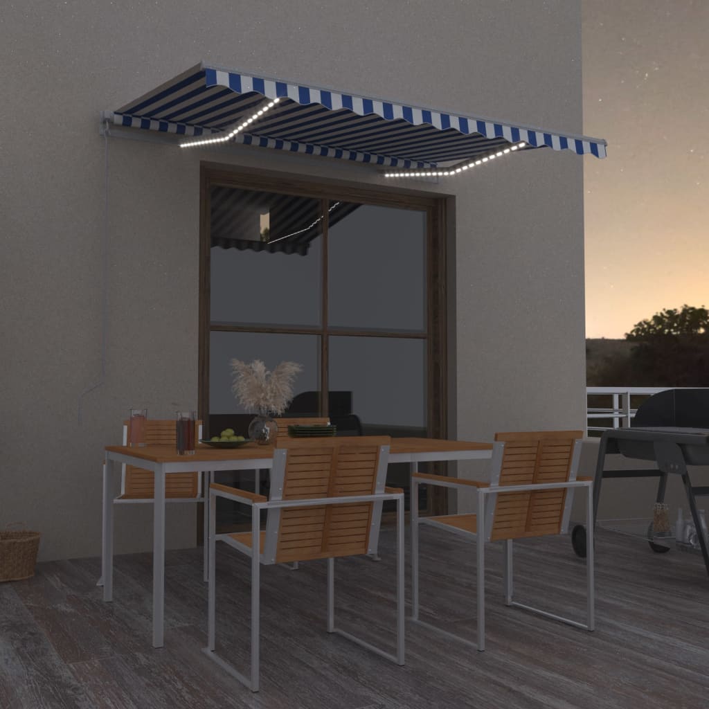 Toldo Retráctil Manual Con Led