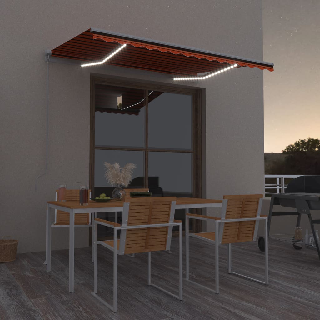 Toldo Retráctil Manual Con Led