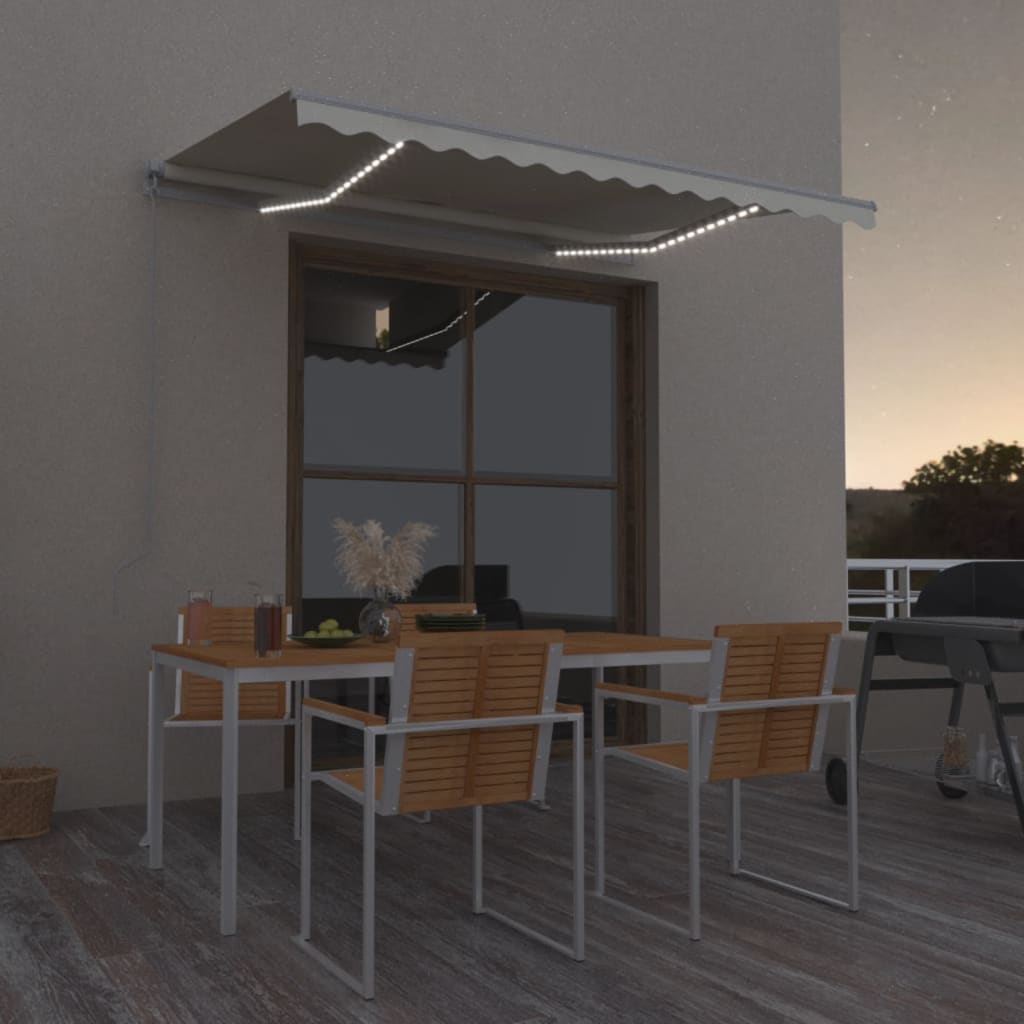 Toldo Retráctil Manual Con Led