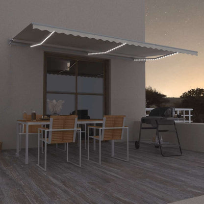 Toldo Retráctil Manual Con Led