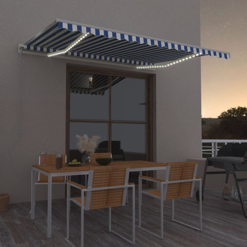 Toldo Retráctil Manual Con Led