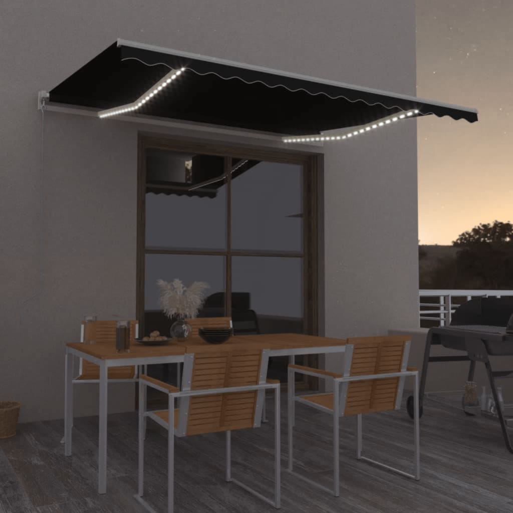 Toldo Retráctil Manual Con Led