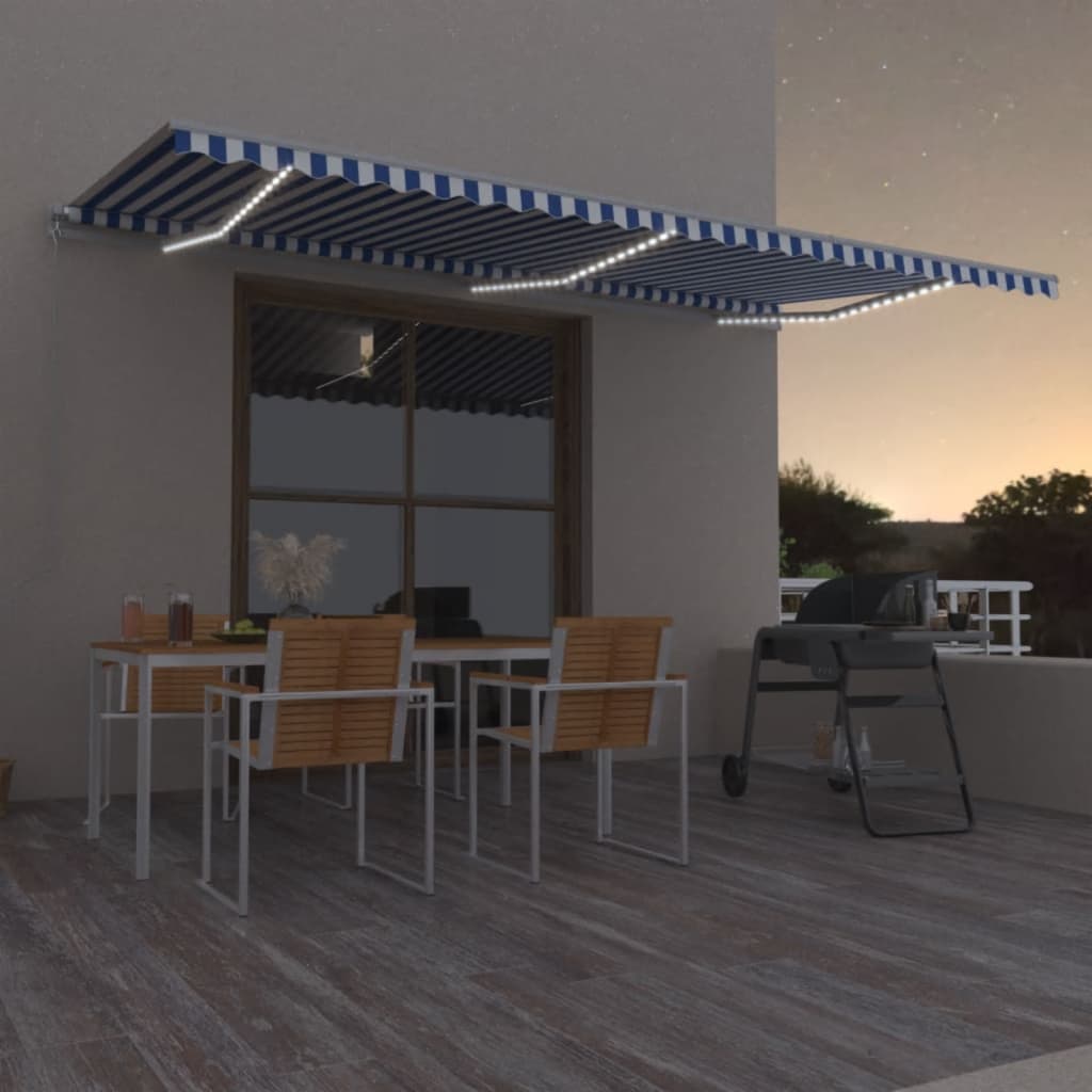 Toldo Retráctil Manual Con Led