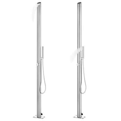 Ducha De Jardín Con Base 225 Cm Acero Inoxidable