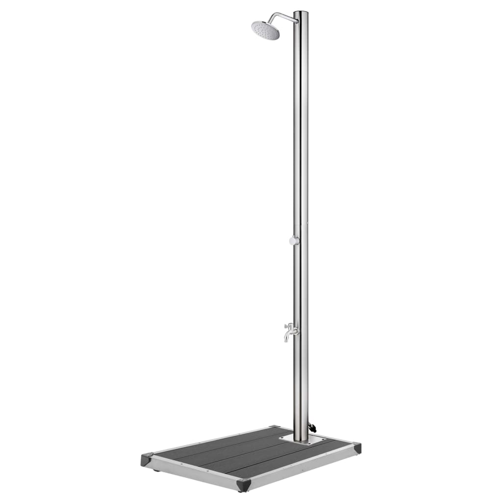 Ducha De Jardín Con Base 220 Cm Acero Inoxidable