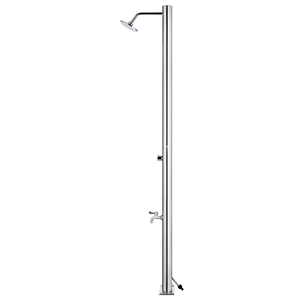 Ducha De Jardín Con Base 220 Cm Acero Inoxidable