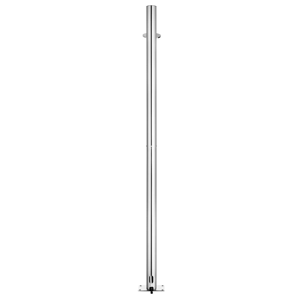 Ducha De Jardín Con Base 220 Cm Acero Inoxidable