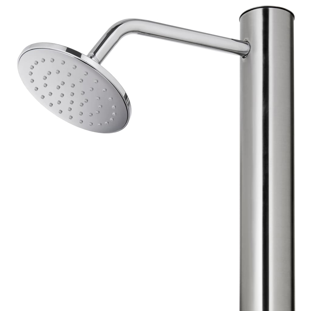 Ducha De Jardín Con Base 220 Cm Acero Inoxidable