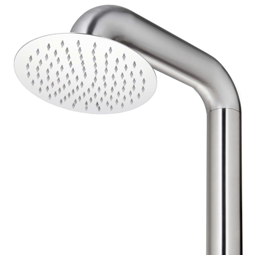 Ducha De Jardín Con Base 230 Cm Acero Inoxidable