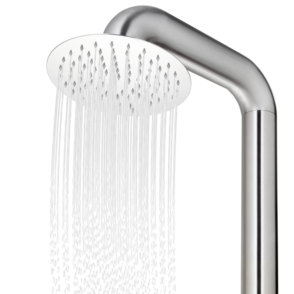 Ducha De Jardín Con Base 230 Cm Acero Inoxidable