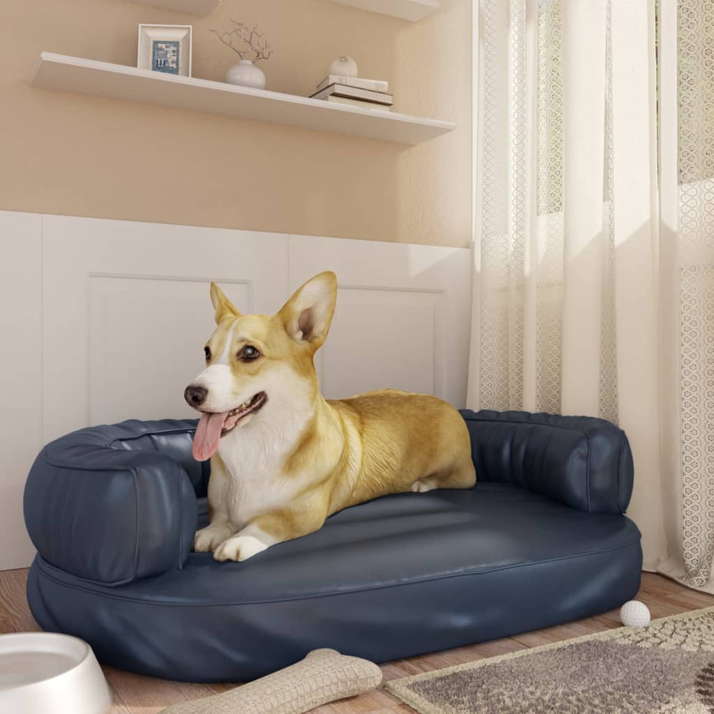 Cama Para Perros De Espuma Cuero Sintético
