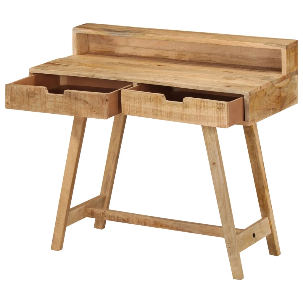 Escritorio De Madera De Mango Rugosa 100X45X90 Cm