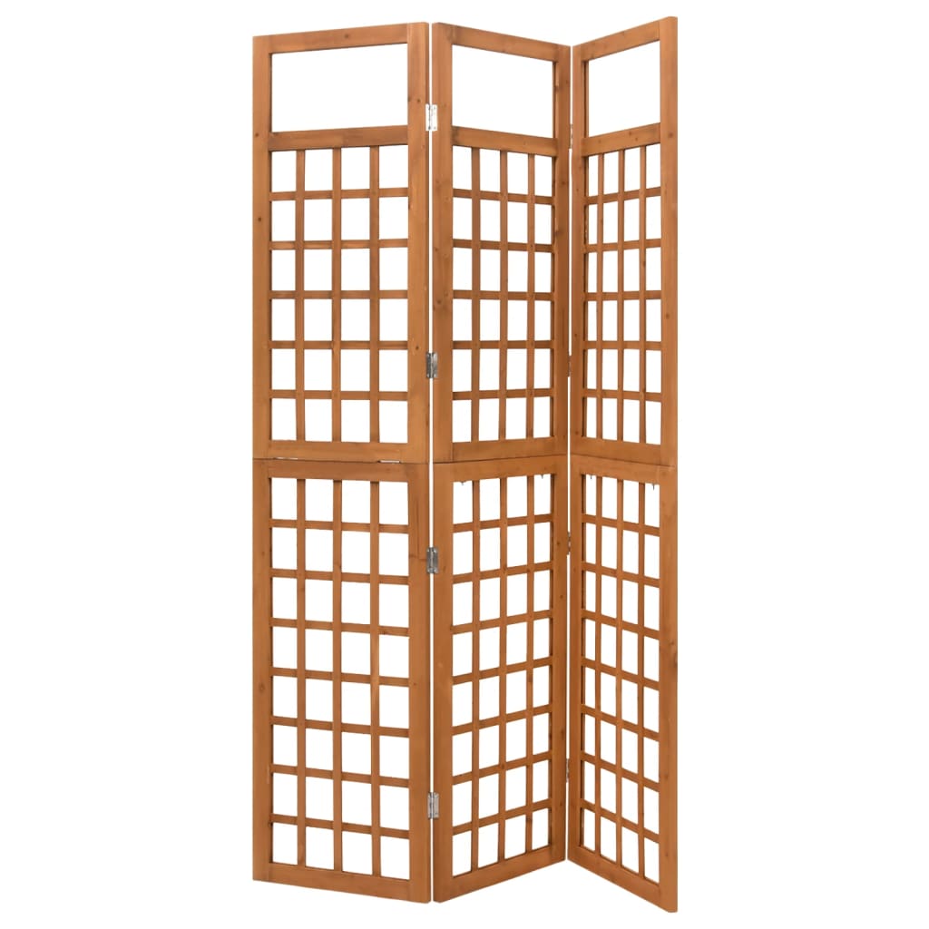 Biombo/Enrejado De 6 Paneles Madera De Abeto