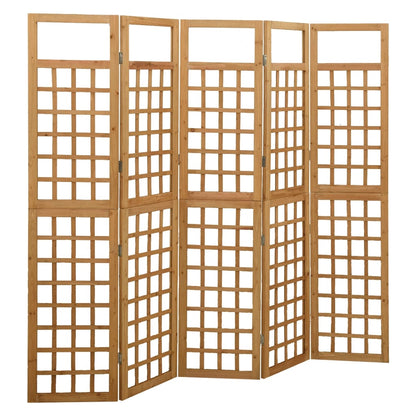 Biombo/Enrejado De 6 Paneles Madera De Abeto