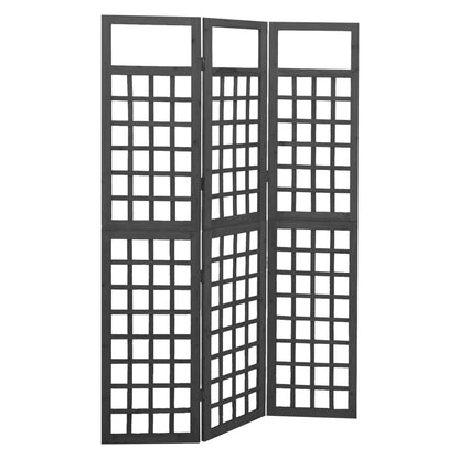 Biombo/Enrejado De 6 Paneles Madera De Abeto