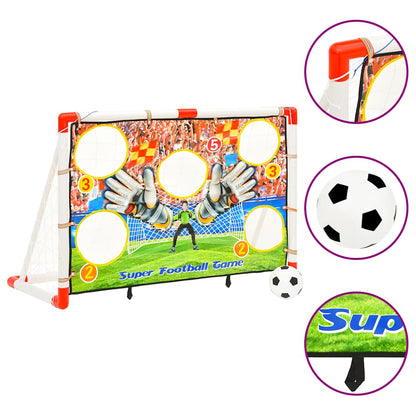 Portería De Fútbol Infantil Con Pared De Portería 120X51X77,5 Cm
