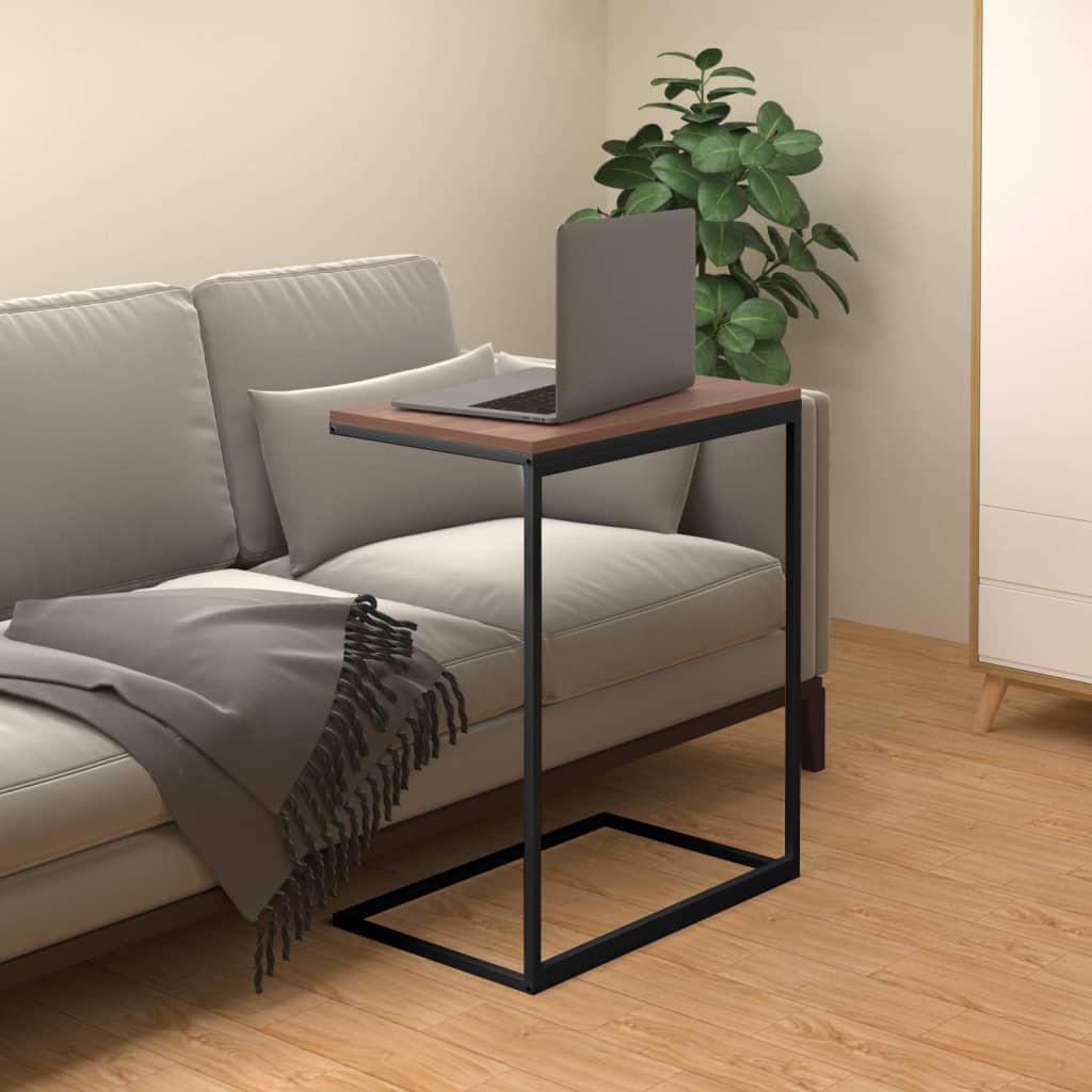 Mesa Auxiliar De Madera Contrachapada Negro