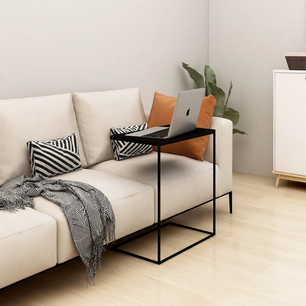 Mesa Auxiliar De Madera Contrachapada Negro