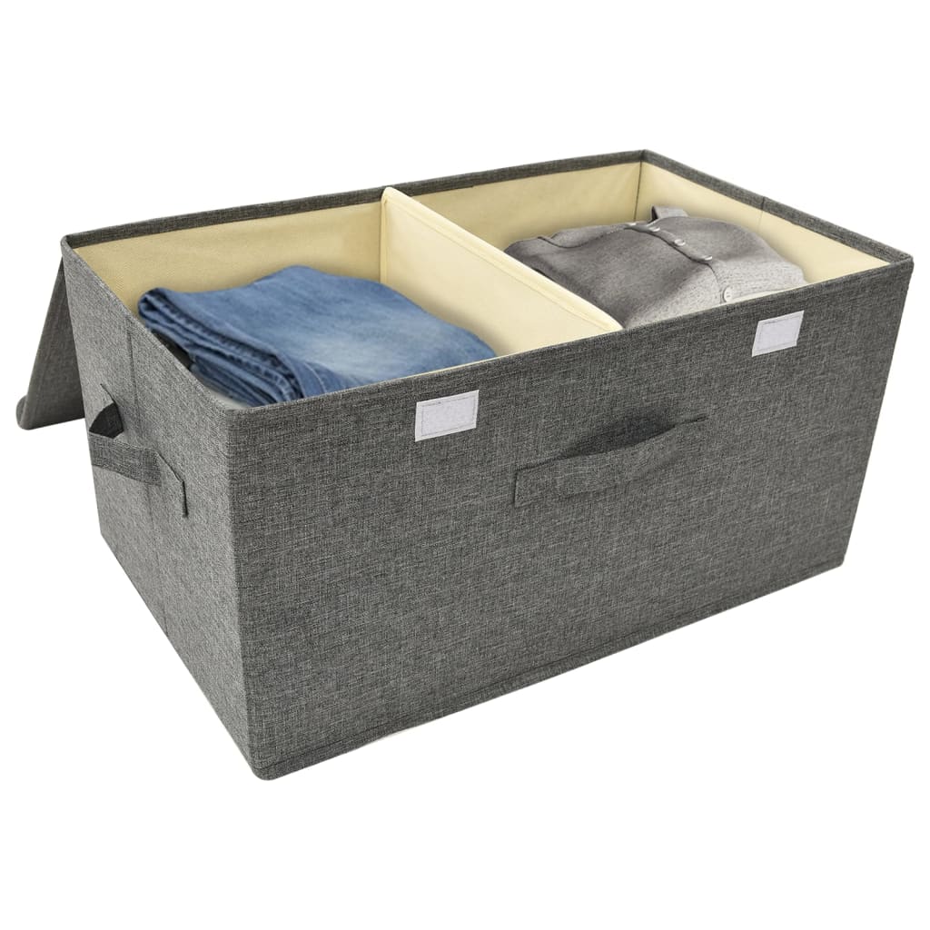 Caja De Almacenaje Tela Gris