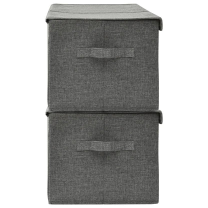 Cajas De Almacenaje 2 Unidades Tela Gris