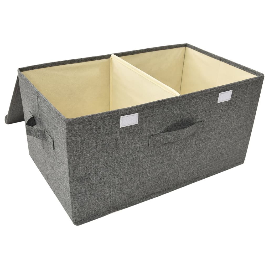 Cajas De Almacenaje 2 Unidades Tela Gris