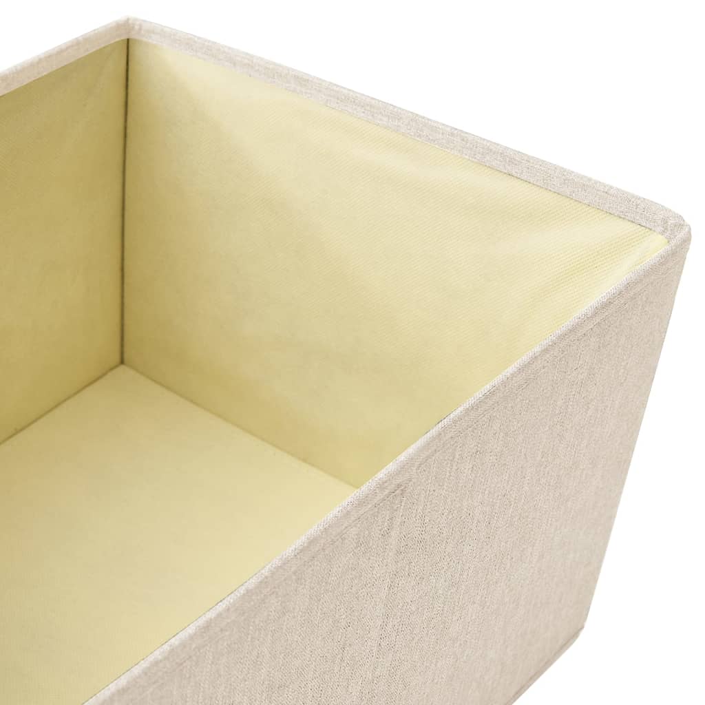 Juego De Cajas De Almacenaje Apilables 3 Uds Tela Color
