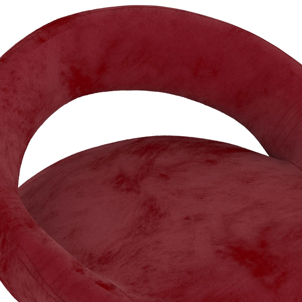 Taburetes De Cocina 2 Unidades Terciopelo Rojo Tinto