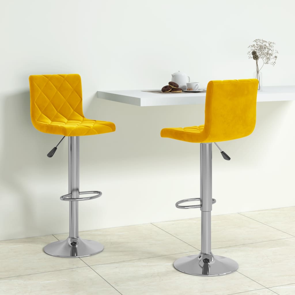 Taburetes De Cocina 2 Unidades Terciopelo