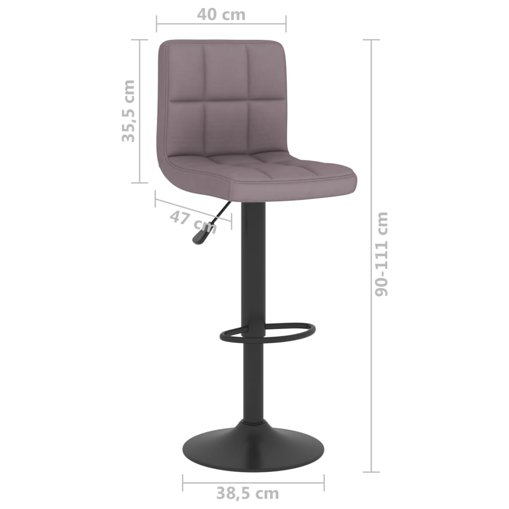 Taburetes De Cocina 2 Unidades Tela Gris Taupe