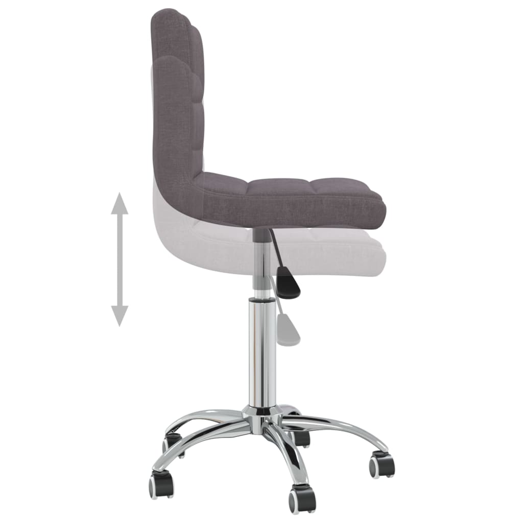 Silla De Oficina Giratoria Tela Gris Taupe