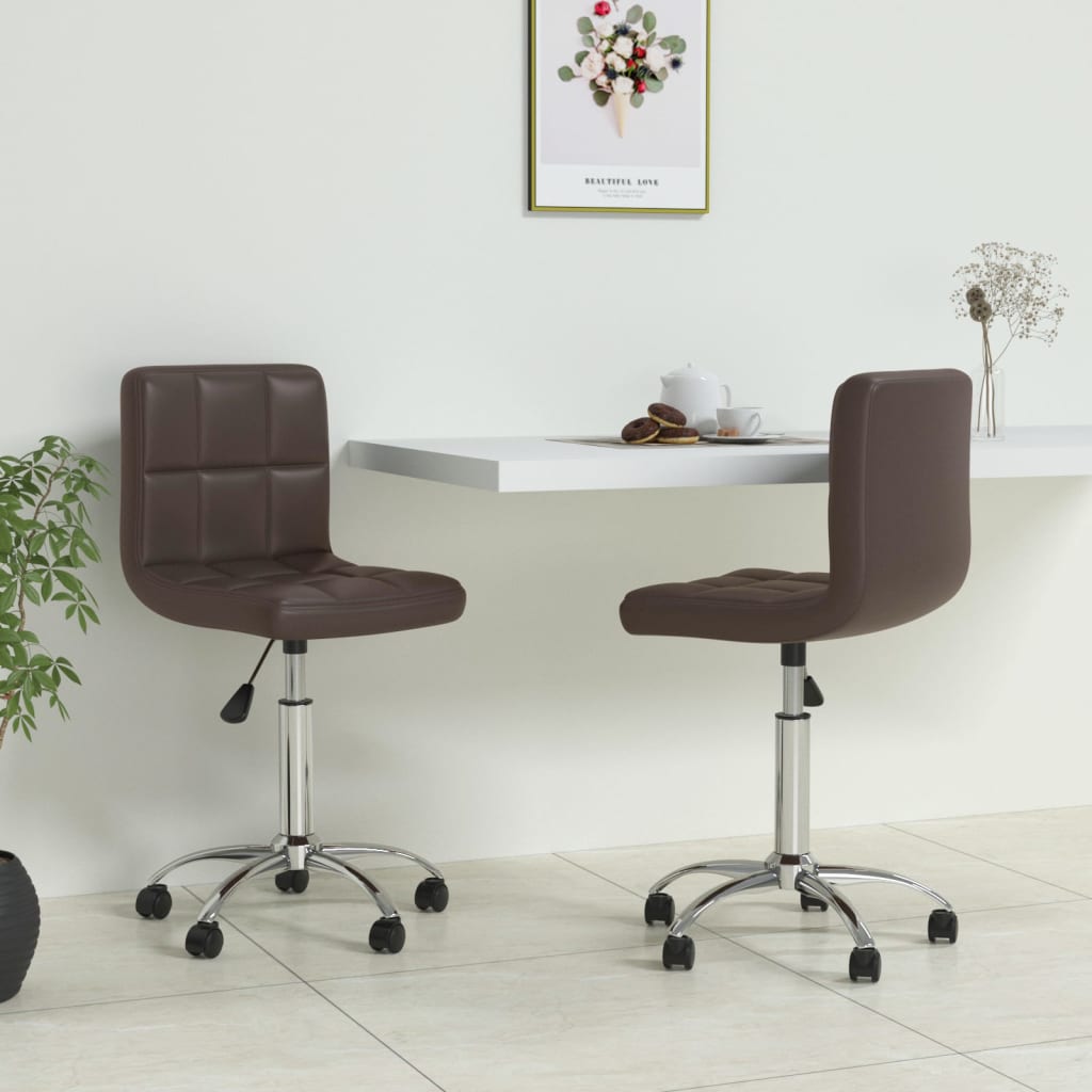Silla De Comedor Giratoria Cuero Sintético