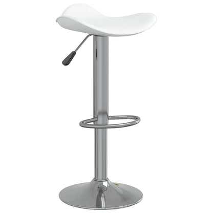 Taburete De Cocina 2 Uds Acero Cromado Cuero Artificial