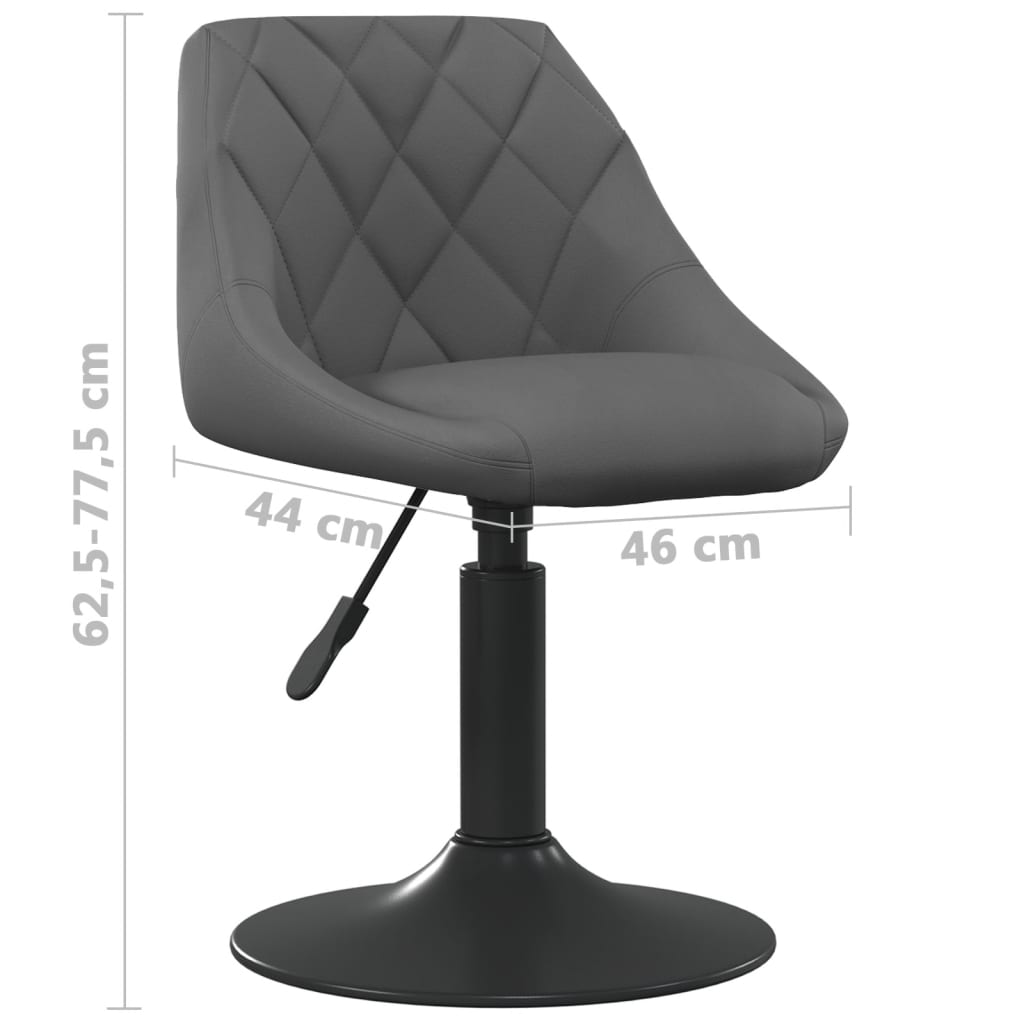 Sillas De Comedor Giratorias 2 Unidades Terciopelo