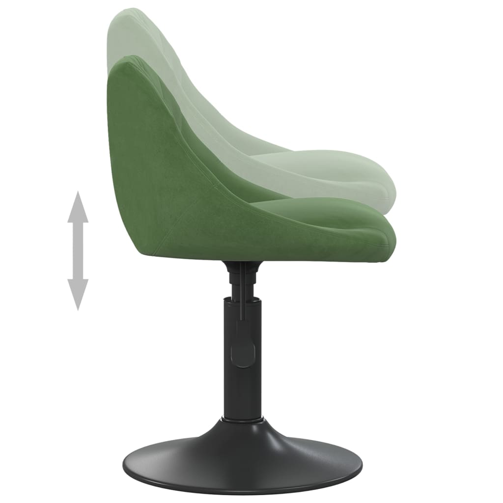 Sillas De Comedor Giratorias 2 Unidades Terciopelo