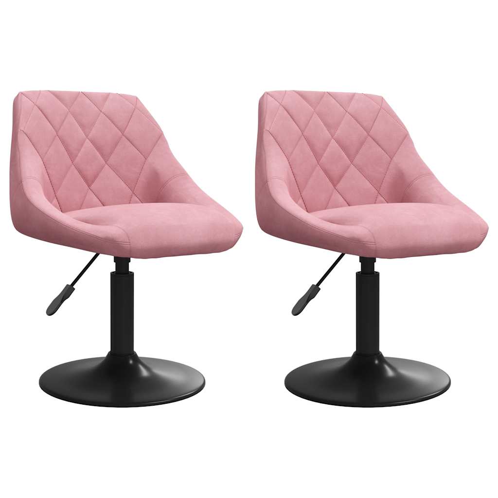 Sillas De Comedor Giratorias 2 Unidades Terciopelo
