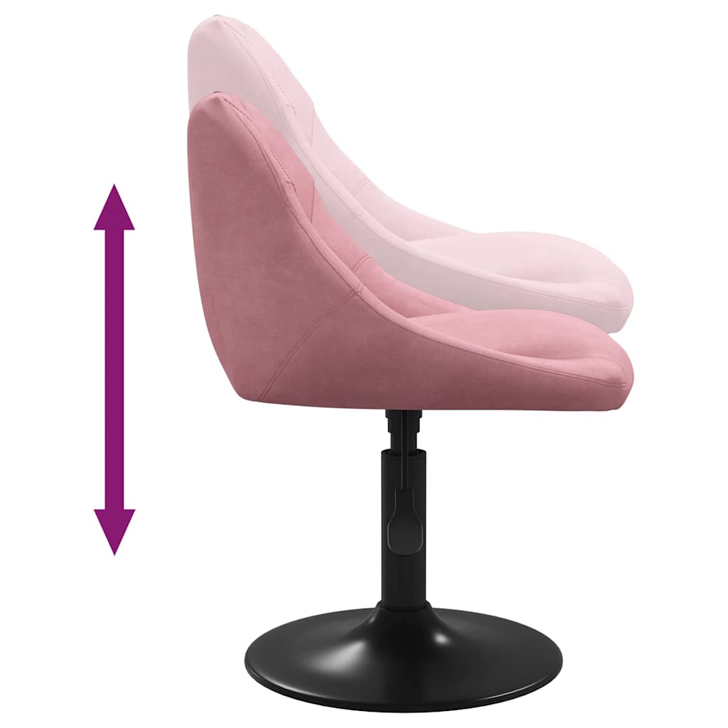 Sillas De Comedor Giratorias 2 Unidades Terciopelo