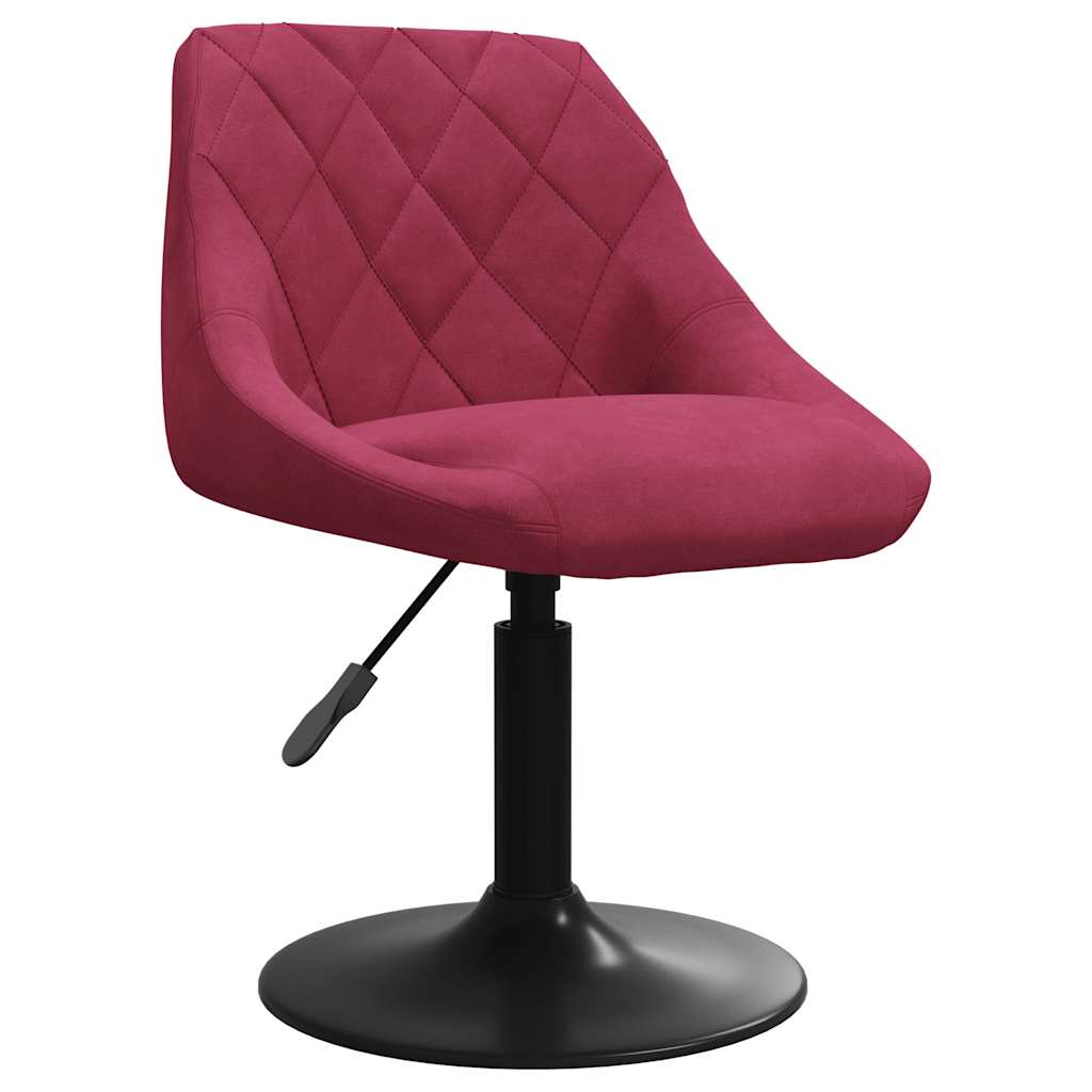 Sillas De Comedor Giratorias 2 Unidades Terciopelo Rojo Tinto