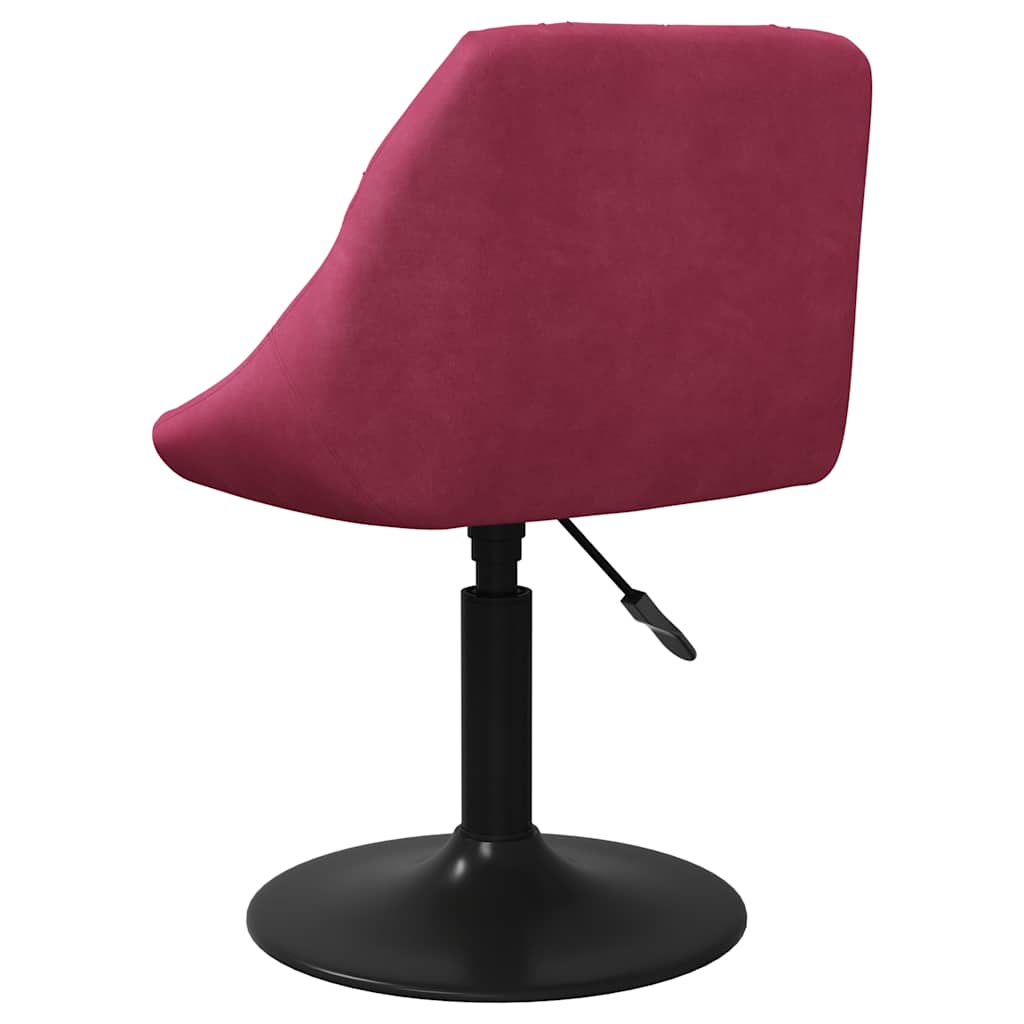 Sillas De Comedor Giratorias 2 Unidades Terciopelo Rojo Tinto