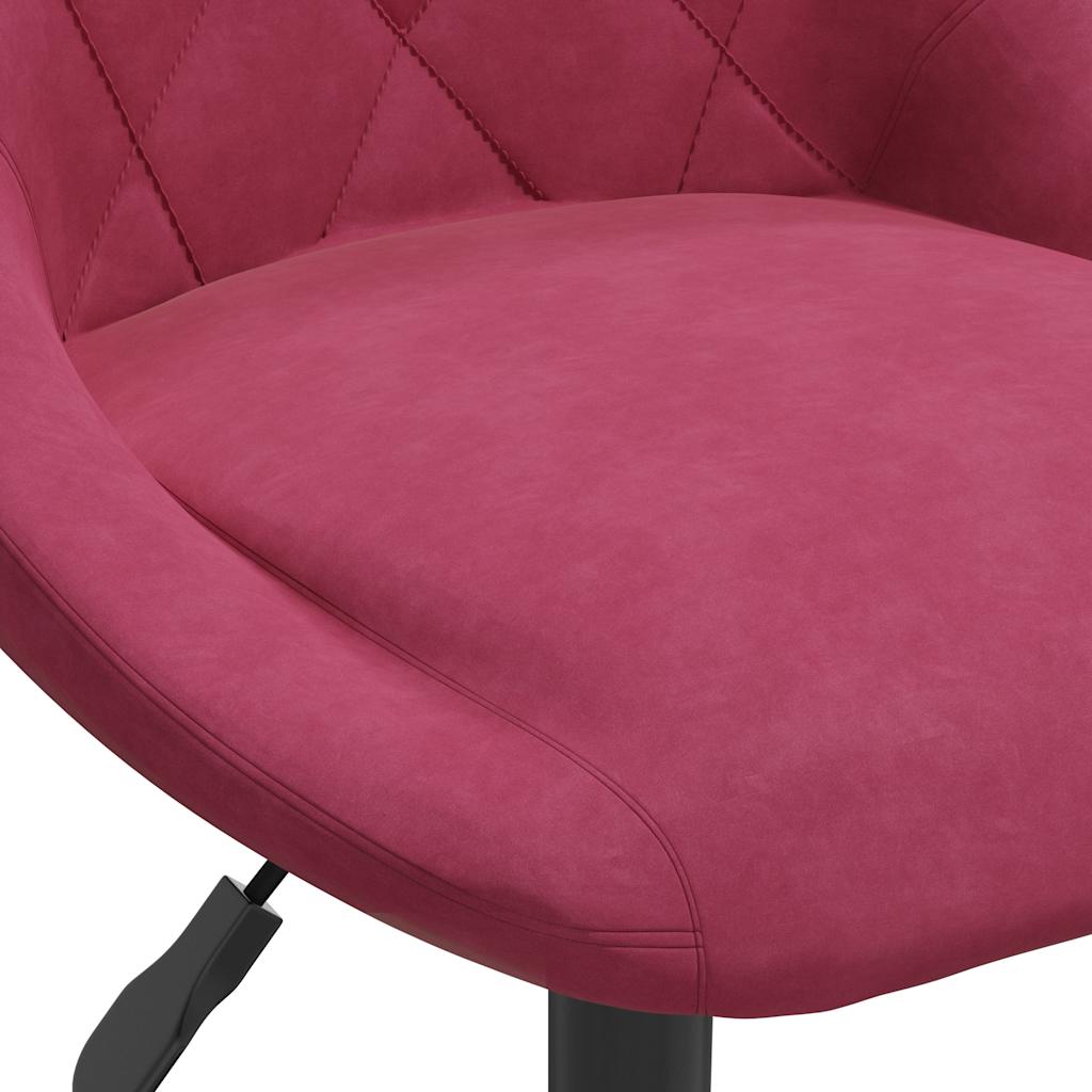 Sillas De Comedor Giratorias 2 Unidades Terciopelo Rojo Tinto
