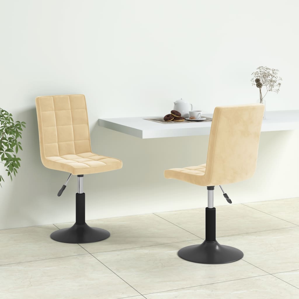 Sillas De Comedor Giratorias 2 Uds Terciopelo