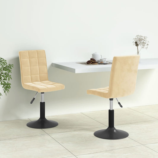 Sillas De Comedor Giratorias 2 Uds Terciopelo